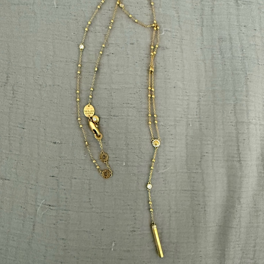 Henri Bendel Gold Lariat Necklace